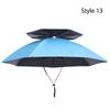 Double-layer Windproof Fishing Umbrella Hat Waterproof Head Umbrella Hat Umbrella Cap  Unisex