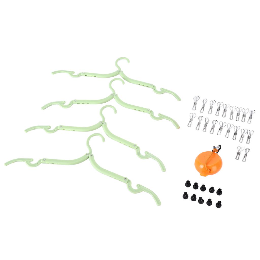 Portable Clothesline Heavy Duty Clothes Drying Line Punch Free Non Slip Clothesline for Travel Camping