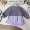 Girls' Autumn & Spring Shawl Coat and Sleeveless Dress Set