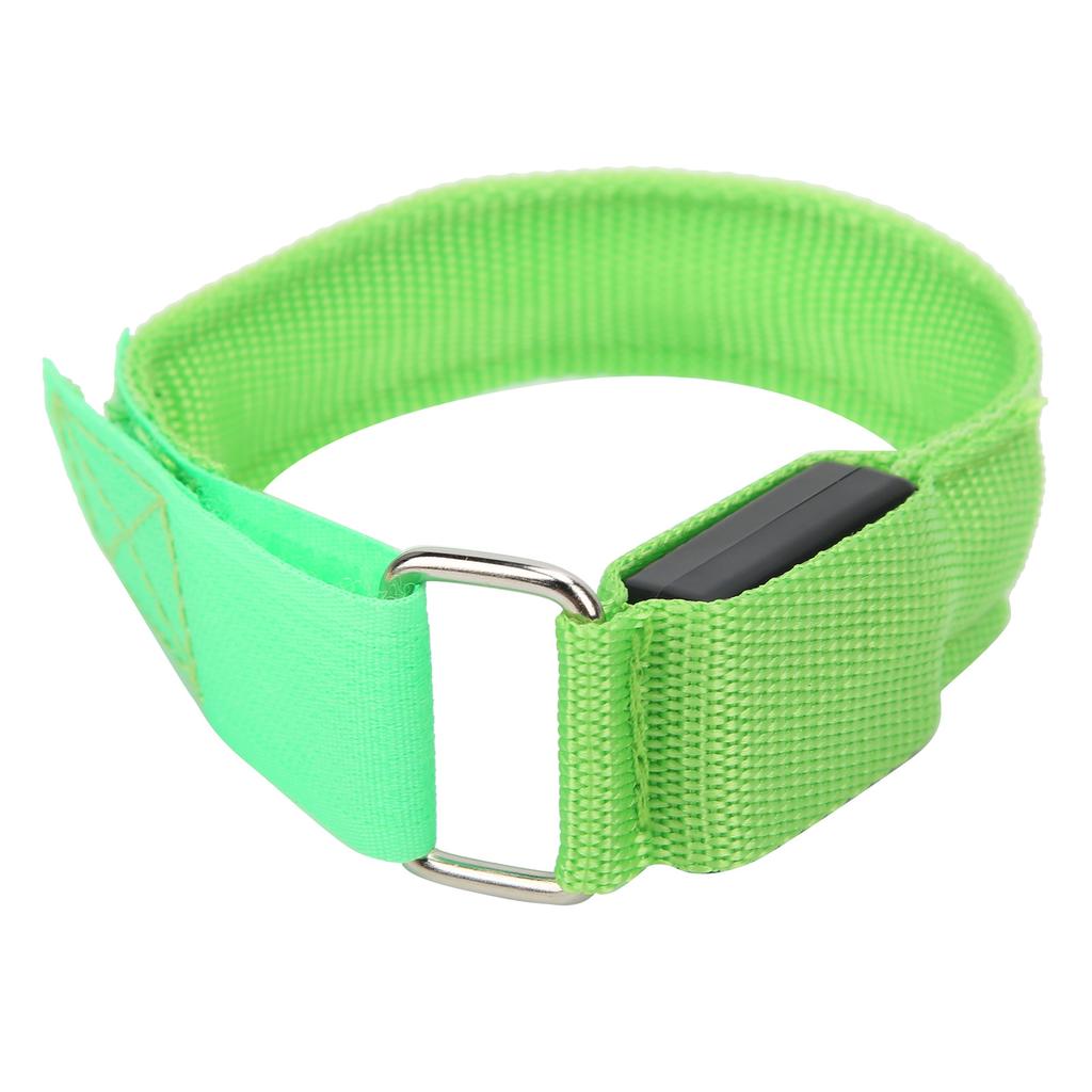 Outdoor Running LED Armband Adjustable Flashing Wristband Cycling Light Up BraceletGreen