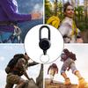 Retractable Keychain with Steel Wire Rope Carabiner Badge Reel Holder Clip Key Ring Heavy Duty Outdoor Camping Climbing Anti-lost Buckle