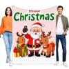 Hello Christmas Blanket Soft Plush Bed Sofa Throw Ideal Holiday Decor Gift for Kids and Adults