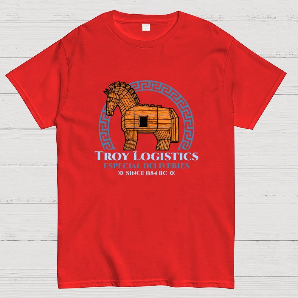 Troy Logistics Cotton Summer Casual Cool Loose T-Shirt