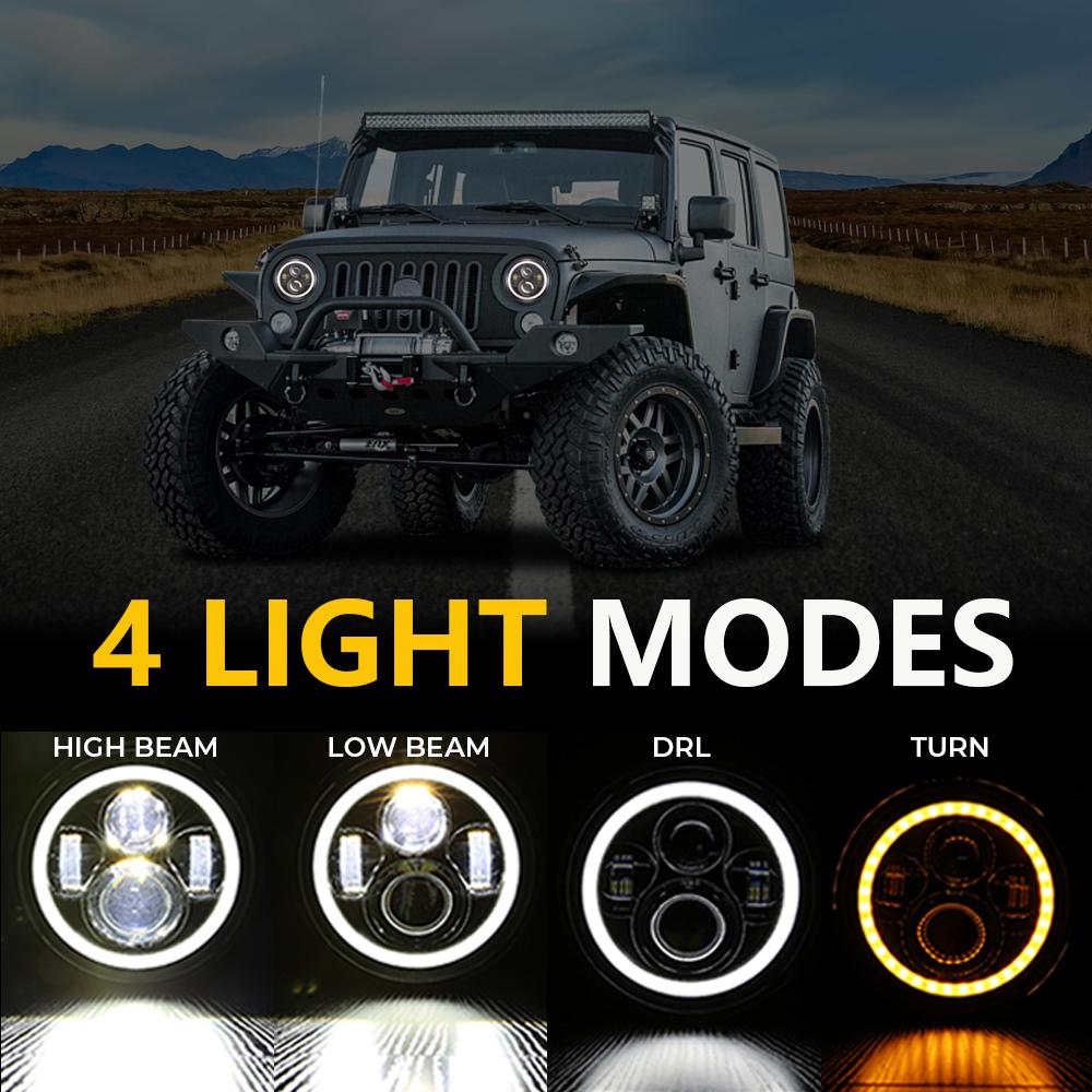 7 Inch LED Motorcycle Headlight for Harley Touring Ultra Classic Electra Street Glide Road King For Yamaha Motorbike Headlamp