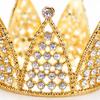 Mini Crown Cake Toppers Metal Rhinestones Princess Tiaras Royal Decors with a Bright Finish for Decorating Cake, Bouquets, Flower Gift Boxes, and Gift