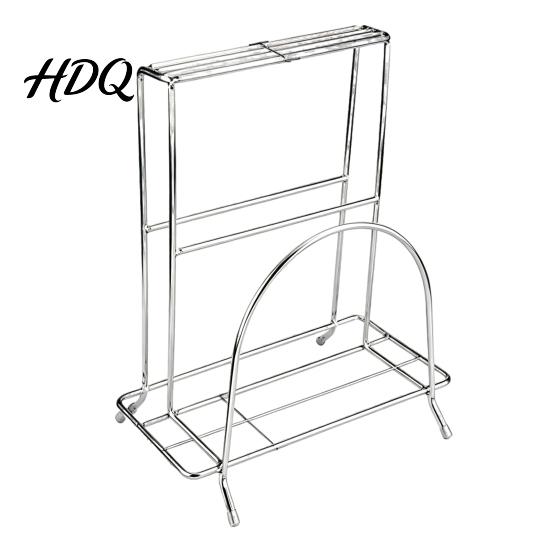 Kitchen Counter Organizer Stainless Steel Chopping Board Storage Rack And Knife Holder for Heavy Duty Countertop Vertical Drain Stand Cutting Boards