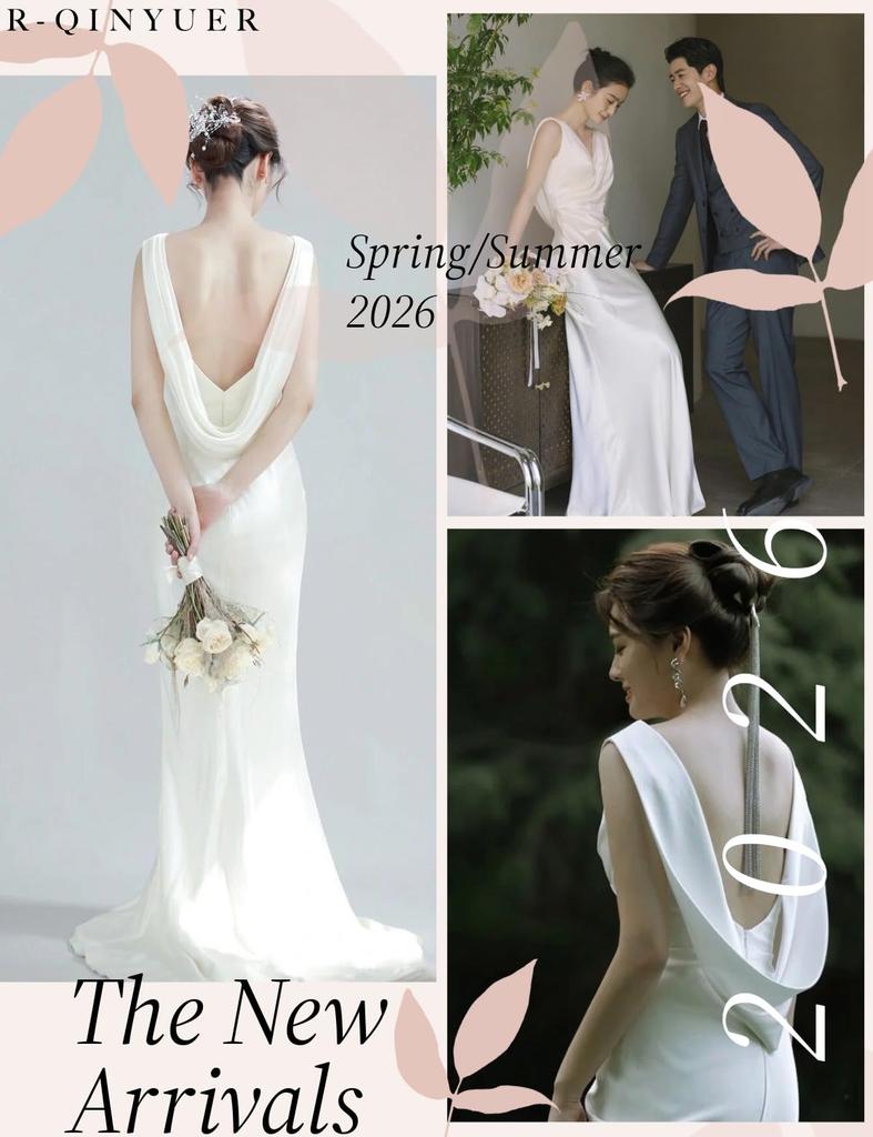 Formal White Wedding Party Evening Perfect for and Long Bridal Dress with Wedding Bridal [R-QINYUER] Dress, Dress, Dress, Dress, V-Neck Dress,