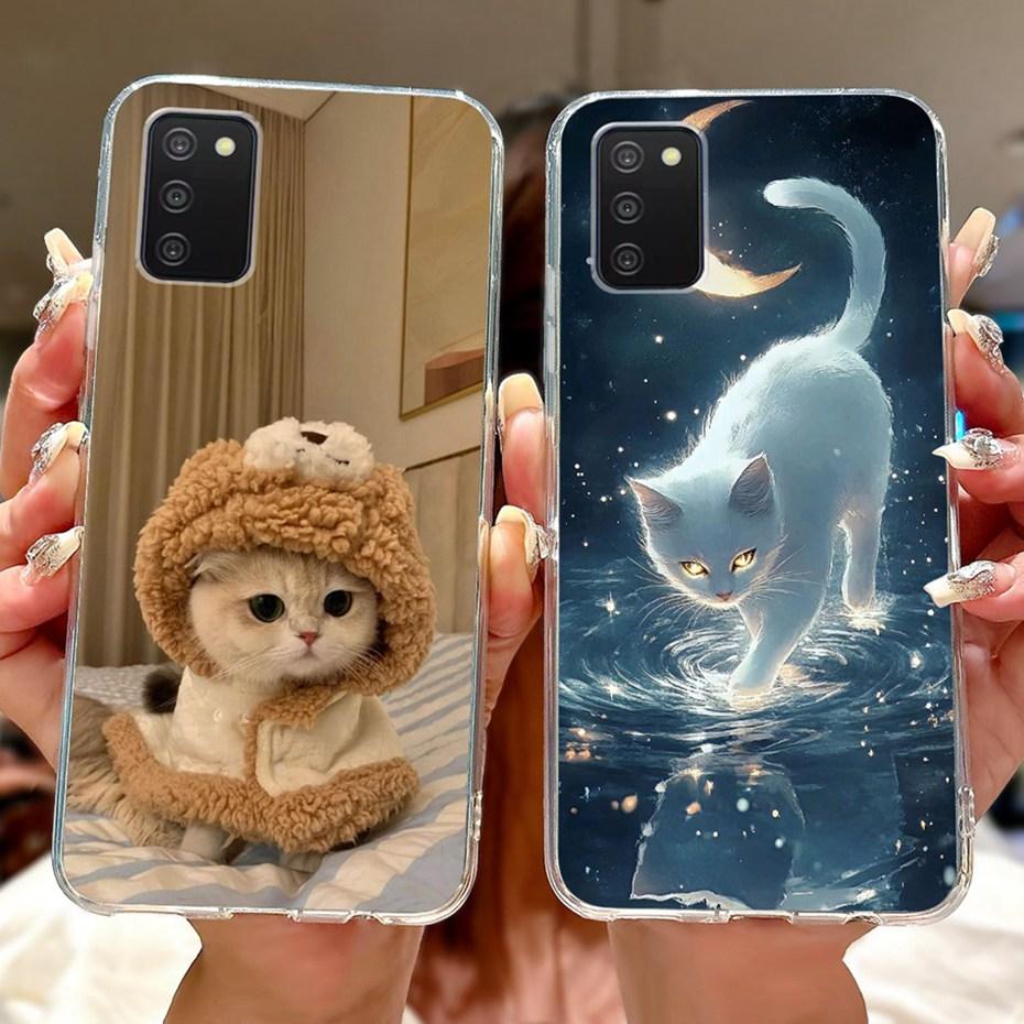 Cute Painting Phone Case For Samsung Galaxy A03s Soft Silicone TPU Back Covers For Samsung A03S SM-A037F A037G Cases Bumpers