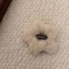Plush Solid Color Hair Clip Five-pointed Star Autumn And Winter Simple Star BB Clip Hollow Girl Side Clip Cute Hair Accessories