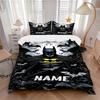 Custom Textile Batman Night Bedding 3 Piece Set HD Print Duvet Cover Pillowcases for Teens Adult Bedroom Decoration