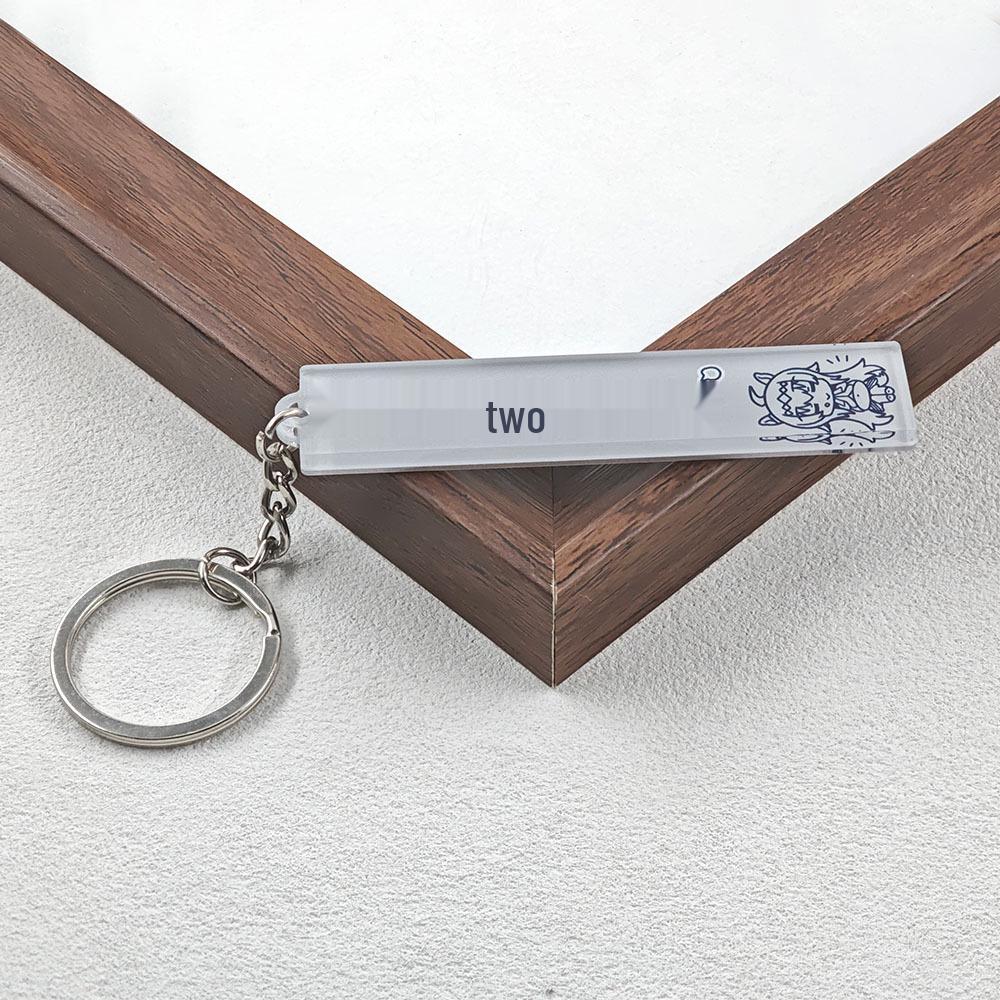 Creative English Slogan Acrylic Keychain - European & American Style