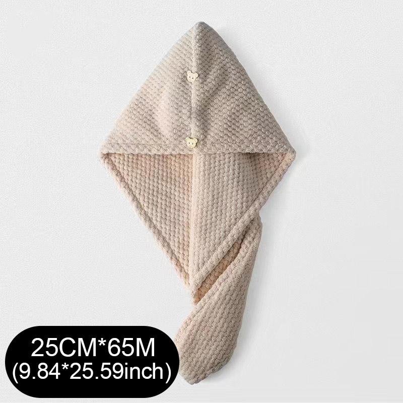 Double-layer Women'S Quick-Dry Microfiber - Hair Drying Sports Towel Soft Face Wet Solid Super Absorption Turban Dry Hair Cap