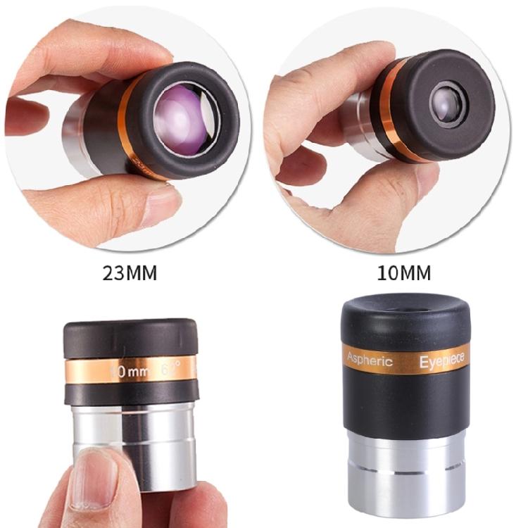 1,25" Teleskop-Okular 4mm/10mm/23mm Linse Astronomisches Teleskopzubehör