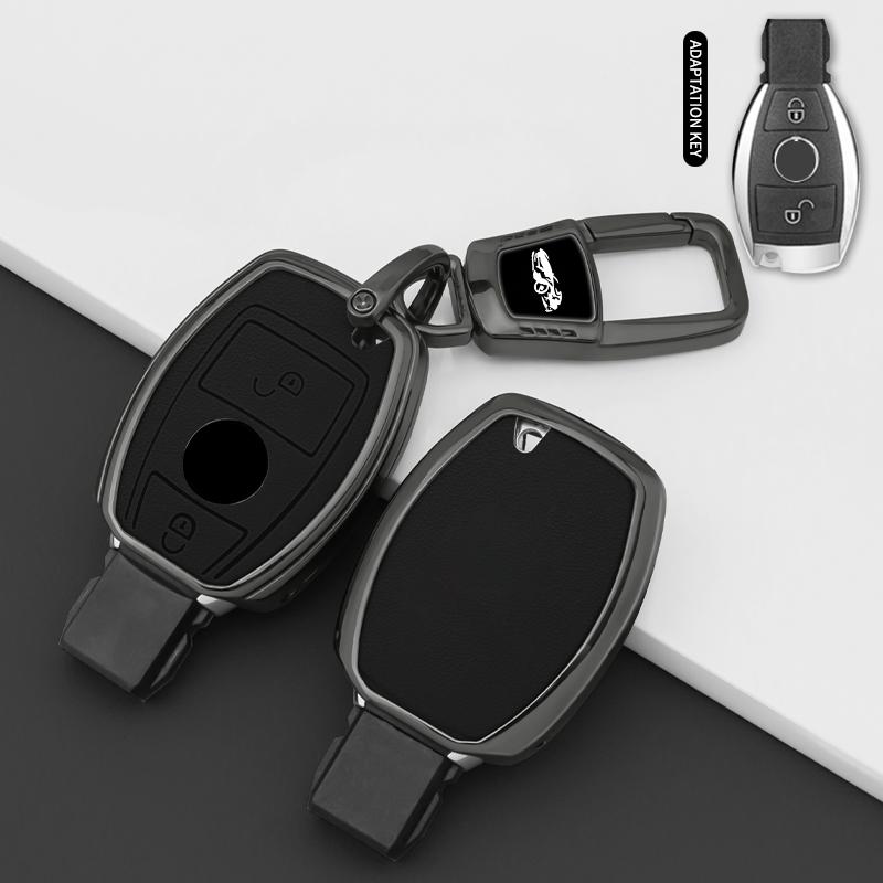 

2 3 Buttons Zinc Alloy Leather Car Key Case For Mercedes Benz W205 W213 W204 W176 W212 W177 Glc Cla Amg A B C E S G Class