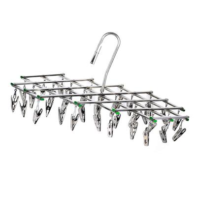 Clothes Drying Rack Stainless Steel Laundry Drying Peg Swivel Wind-Proof Clothes Hanger for Socks Underwear Bra Baby Clothes