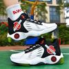 Utomhusskor för ungdomsbasket herrskor andningsbara trendiga tjocksulade herrskor mellanhöga snörskor halkfria sneakers herrskor