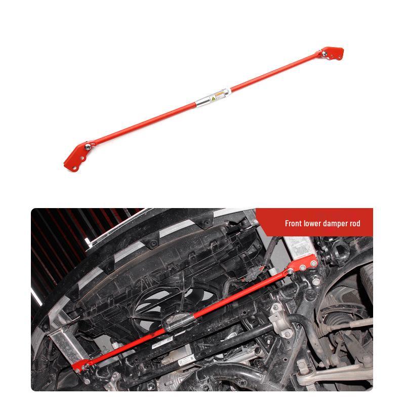 Front Strut Bar & Battery Skid Plate for Tesla Model 3/Y/X/S - Anti-Roll LVTU Balance Bar