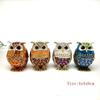 Elegant Owl Themed Jewelry Organizers With Diamonds Accent Secure Alloy Case for Rings Collections