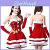 Festive Red Santa Dress Costume For Ladies Soft And Stretchy