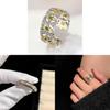 Light Luxury Gold Plated Open Ring Featuring Star Shape For Fashionable Women