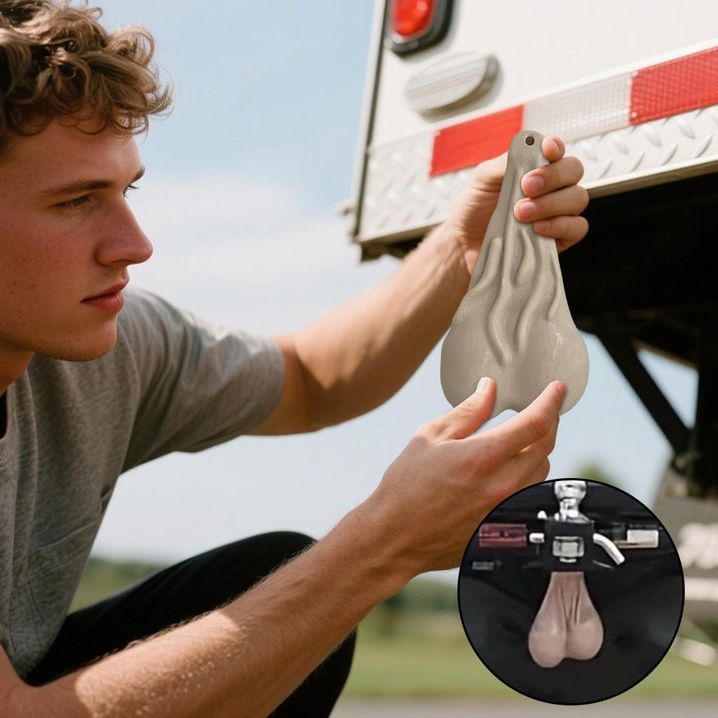 ABS Truck Balls Nuts Decorative Bumper Ornaments Funny Prank Gag Automotive Vehicle Decoration Accessories For Truck SUV