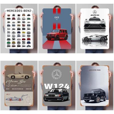 Sign Cars Poster Home Decoration Living Room Retro Metal Tin Sign Plaque for Garage Wall Art Decoration Interior