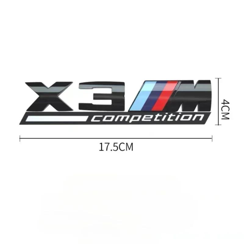 3D ABS suitable for BMW tail badge M1 M2 M3 M4 M5 M6 M7 rear digital side car logo x1x3x4x5x6 Sport M Competition black sticker