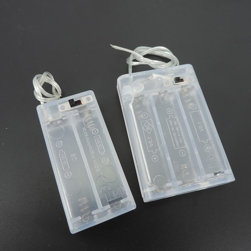 2 3 4 Slots Ports AA Größe Power Batterie Aufbewahrungskoffer Box Halter Kabel schwarz für DIY Reparaturwerkzeuge