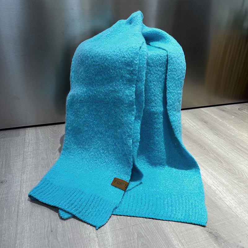 Herbst und Winter neu vielseitig einfach warm Schal Nackenschutz Student einfarbig hochwertig gestrickter Schal Schal