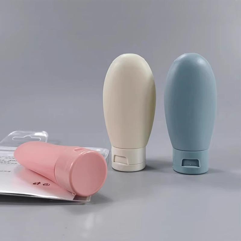 Flacone Squeeze a Conchiglia con Tubo da 60 ml Erogatore Shampoo Lavaggio Viso Cosmetici da Viaggio Bagnoschiuma Lozione