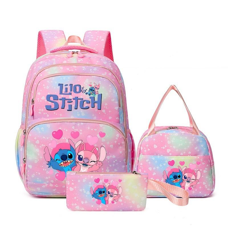 Student Schoolbag Three-Piece Large-Capacity Backpack Cartoon Outdoor Backpack