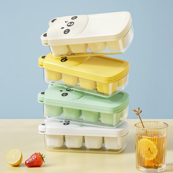 Mini Bear Ice Cube Tray with Lid Food-Grade Silicone Ice Mold Easy Release Ice Cube Maker BPA-Free Kitchen Food Freezer Tray