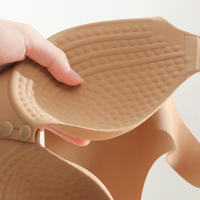 Seamless Underwear Women's Front-buttoned Bra No Underwire Gathering Bra Thin Vest Bra Push Up Bra