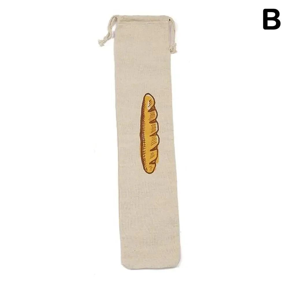Reusable Drawstring Linen Bread Bags Large Washable Storage Food Accessories Home Unbleached Kitchen Organizer
