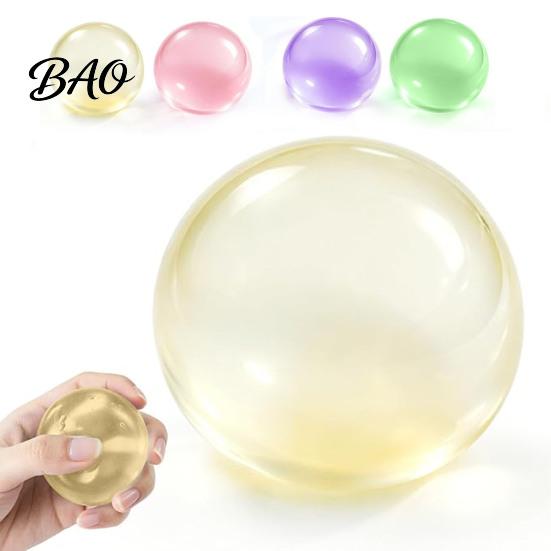 Portable Stress Relievers Shapeable Pearlescent Ball Fidget Toy, Anxiety Relief Clear Squeeze Fake Fruit Inside Toy for Kids Adults Hand Therapy Balls