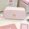 Solid Color Pencil Case Large Capacity Stationery Bag New Pen Bag Students