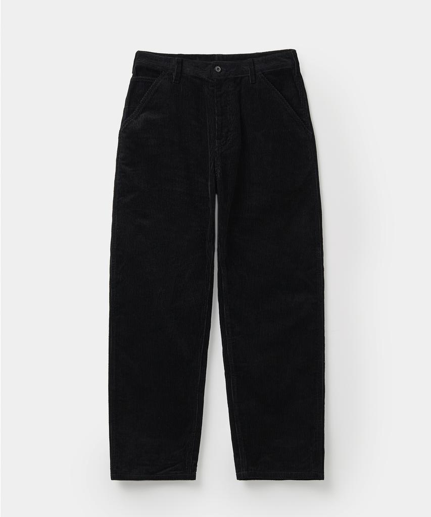 Kueo Straight-Leg Corduroy Trousers (Black)