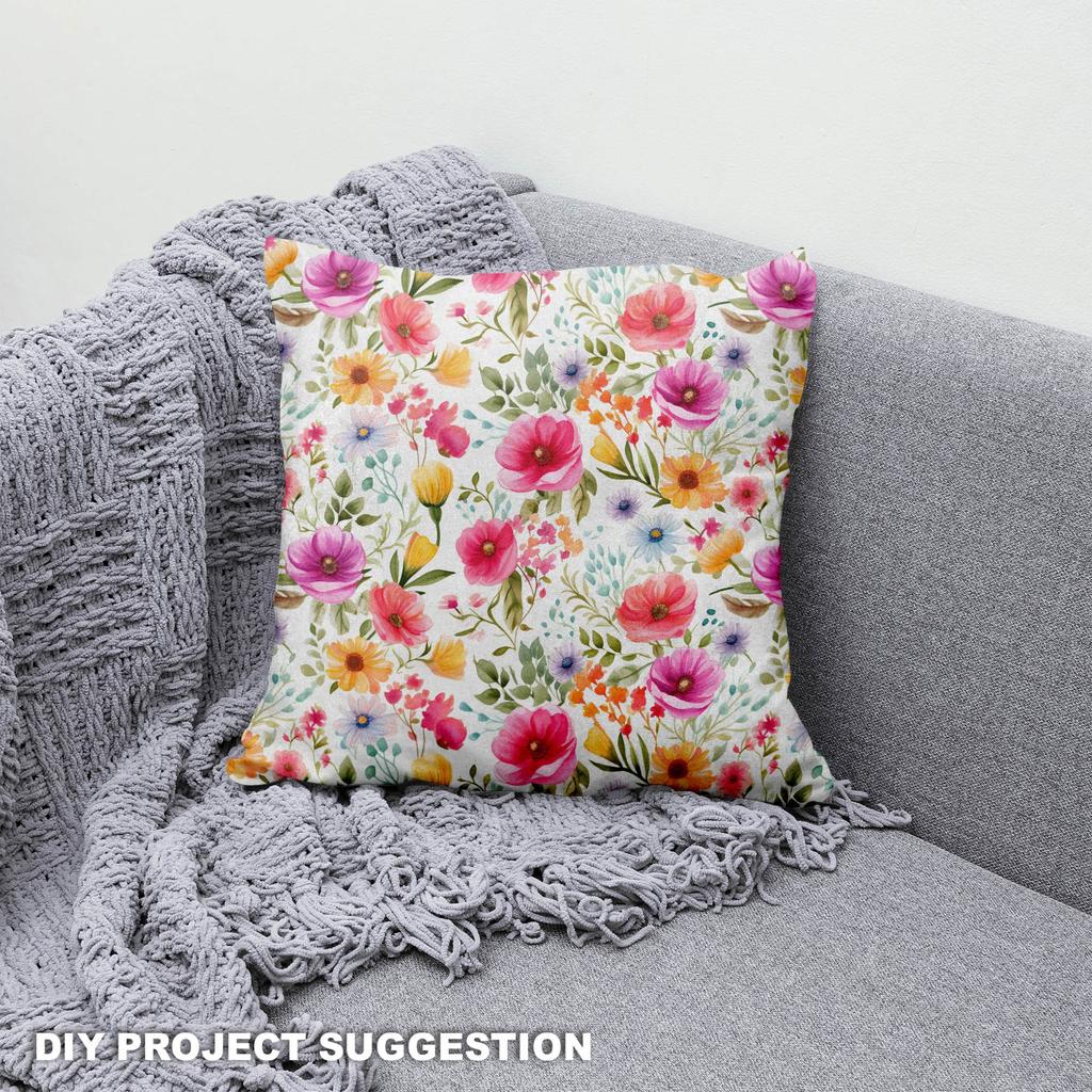 Royal Samt Stoff Polyester Zum Nähen - Motiv Blumen - Rdx2235
