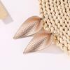 1 Pair Simple Water Drop Pendant Earrings Girl PU Leather Night Party Ear Studs Fashion Jewelry