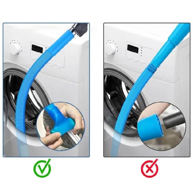Washing Machine Cleaning Tool Flexible Hose Connector Reusable Dryer Vent and Duct Vacuum Adapter Plastic Texture