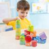 9Pcs Stacking Cups Early Education Puzzle Stackable Rainbow Tower With Numbers Letters Shapes Fold Cup Child Stack Game