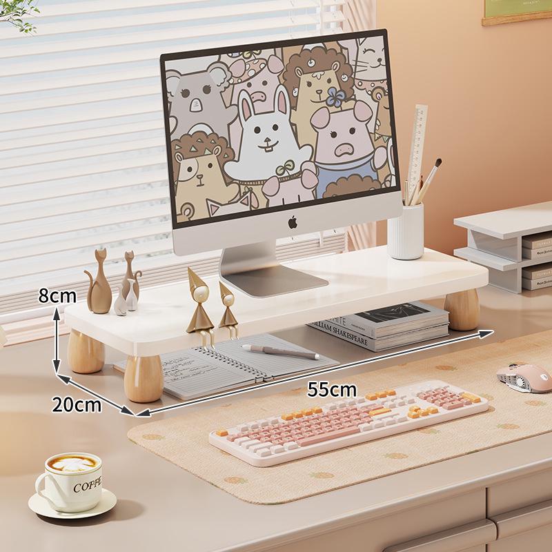 Adjustable Monitor and Laptop Stand with Desk Storage