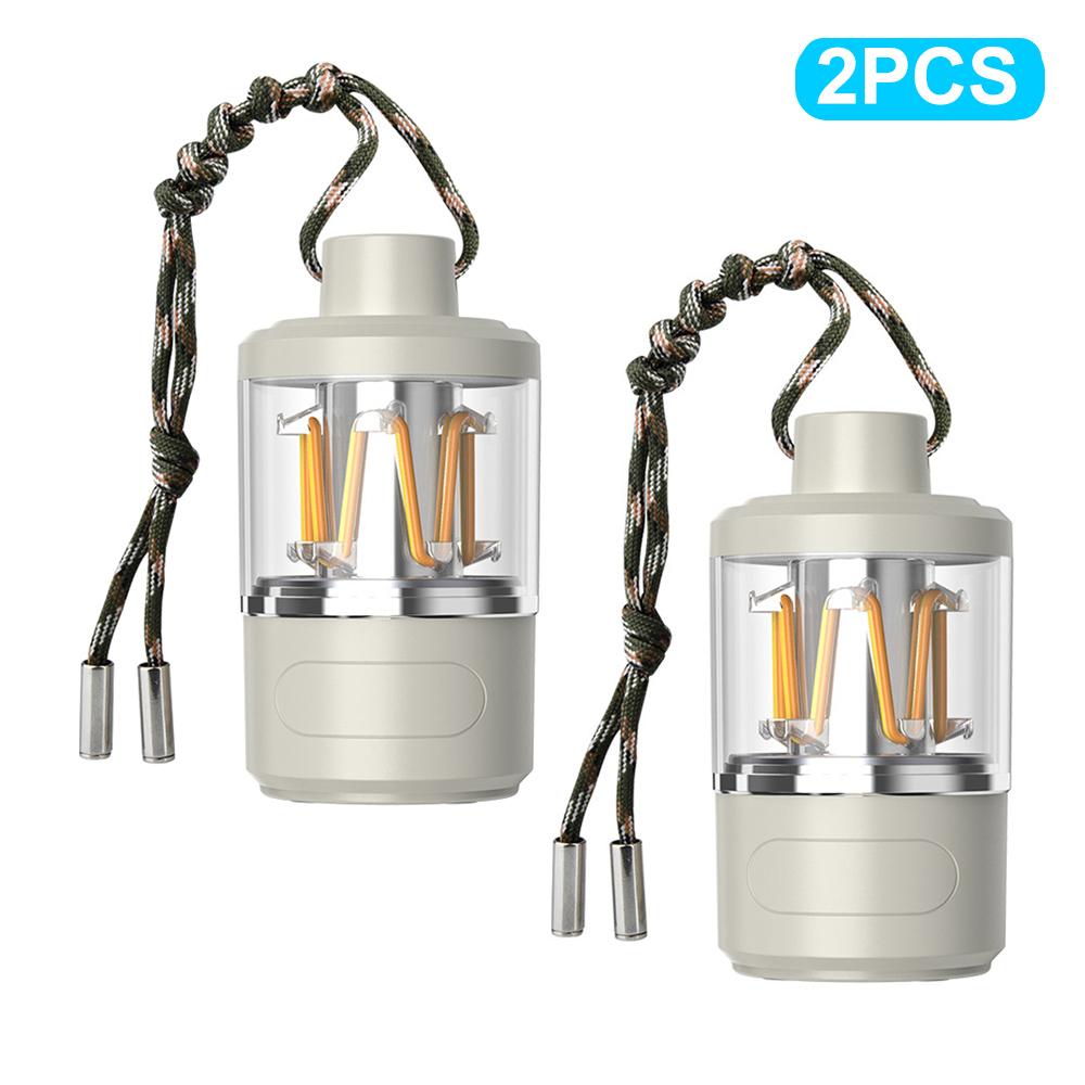 LED Rechargeable Flashlight Camping Lantern 5 Modes Super Bright Portable Hanging Tent Lamp Waterproof Hiking Fishing Outdoor