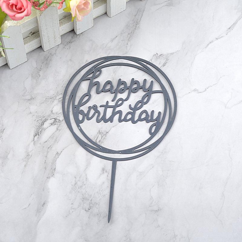 Gold & Black Mirrored Acrylic Cake Topper