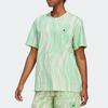 Adidas X Stella McCartney Logo Print Loose Fit Crew Neck Short Sleeve T-Shirt Women Tops Green HR9164