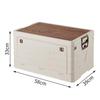 Baulone Pieghevole da Esterno con Coperchio in Legno per Campeggio e Picnic