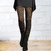 Pantaloni skinny pentru femei, toamnă iarnă, stil etnic vintage, imprimeu cu flori, super stretch, slim fit, talie înaltă, jambiere lungi, pantaloni, îmbrăcăminte pentru femei