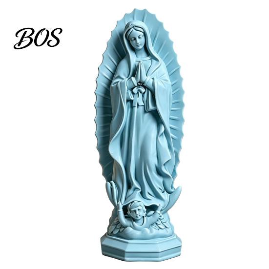 Decorative Religious Sculpture Virgin Mary Statue, Resin Sculpture, Blessed Holy Catholic Statue Mother Figurine for Home Desk Decor Faith Symbol