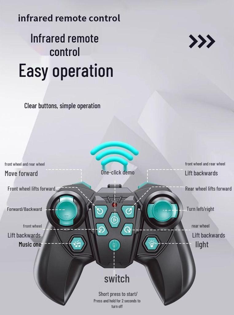 Remote-Controlled Eight-Wheeled Robot Car Toy for Kids - Hand-Sensing, Four-Wheel Drive Stunt Functionality