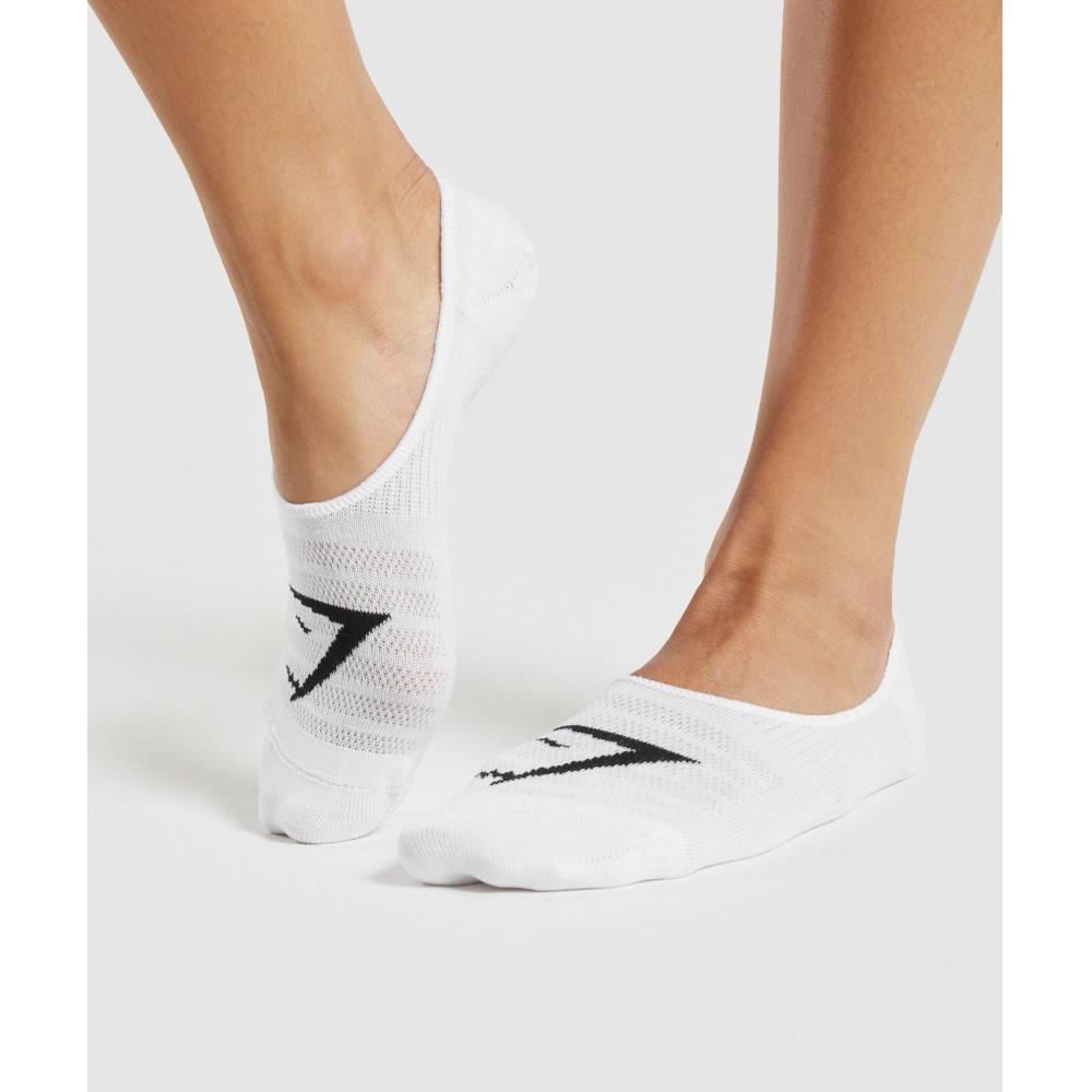 Gymshark No Show Socks 3pk White I2a2y Wbbm